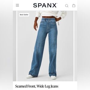 Spanx Seamed Front, Wide Leg Jeans, Petite size SMALL, new, tags on.
